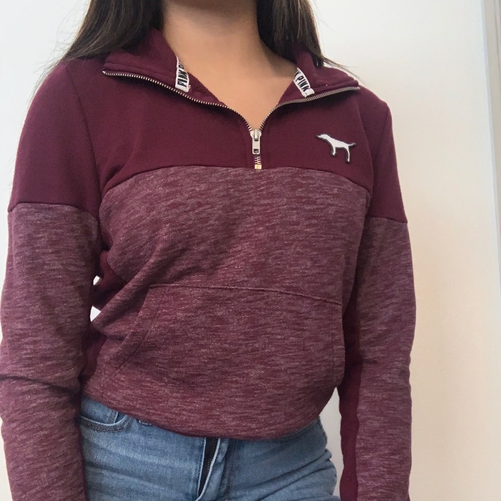 PINK VS crew neck with zipper